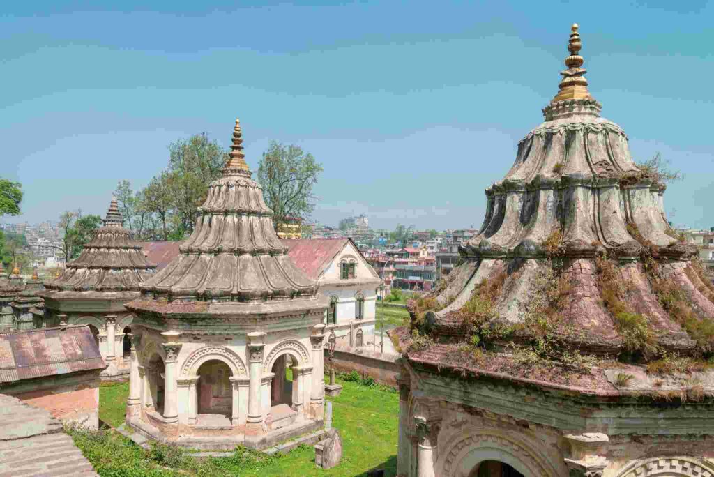 Guhyeshwari Temple complex near Bagmati River in Kathmandu Nepal