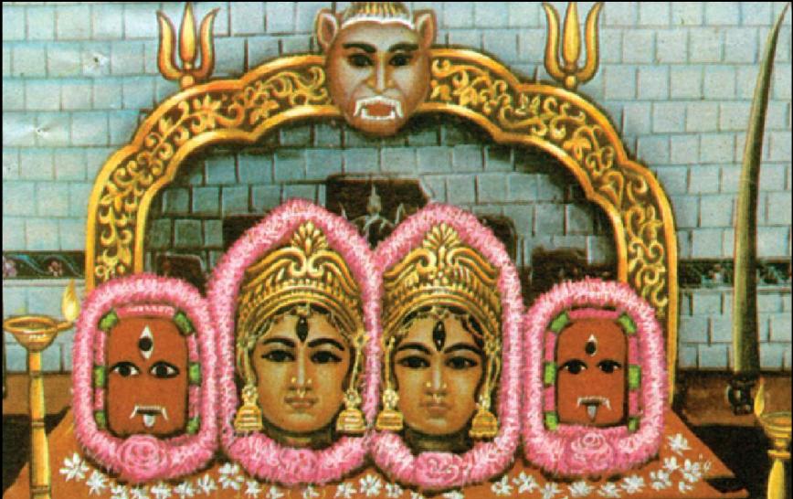 Traditional artistic representation of Tara Tarini Devi Shakti Peetha goddess