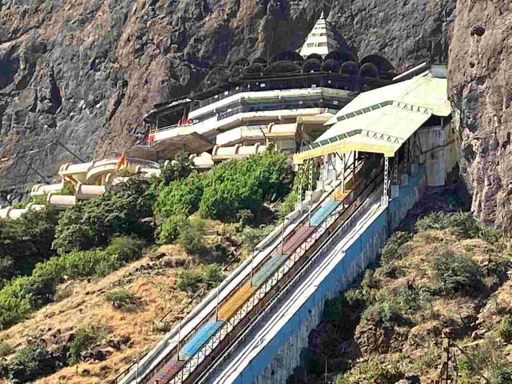 Saptashrungi Devi Temple ropeway and hilltop shrine at Saptashrungi Gad Nashik