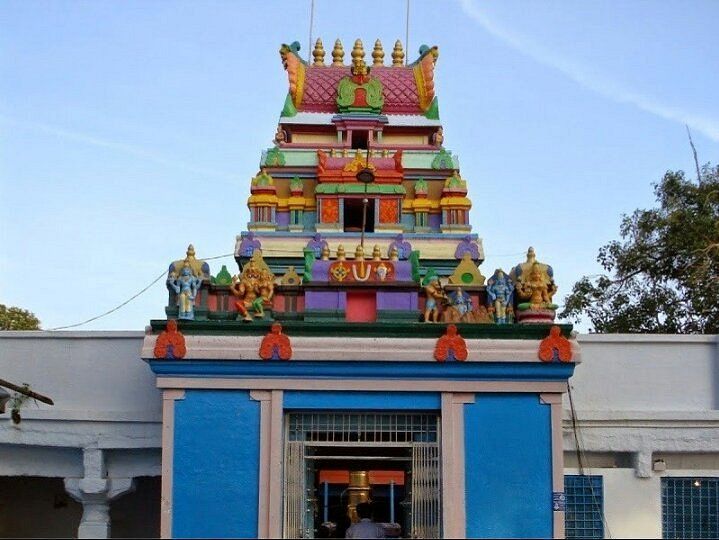 Chilkur Balaji Temple entrance with traditional South Indian gopuram in Hyderabad