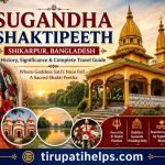Sugandha Shaktipeeth Shikarpur Bangladesh temple with Goddess Sunanda and tirupatihelps.com branding