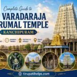Varadaraja Perumal Temple Kanchipuram featured image with Tirupati Helps logo and website tirupatihelps.com