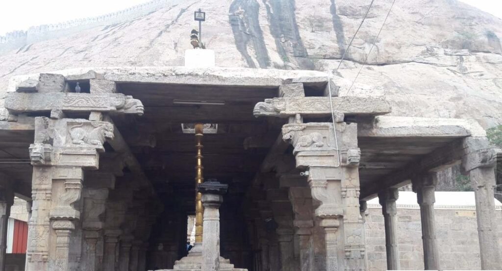 Ancient Sri Lakshmi Narasimha Temple carved into Namagiri Hill in Namakkal, Tamil Nadu.