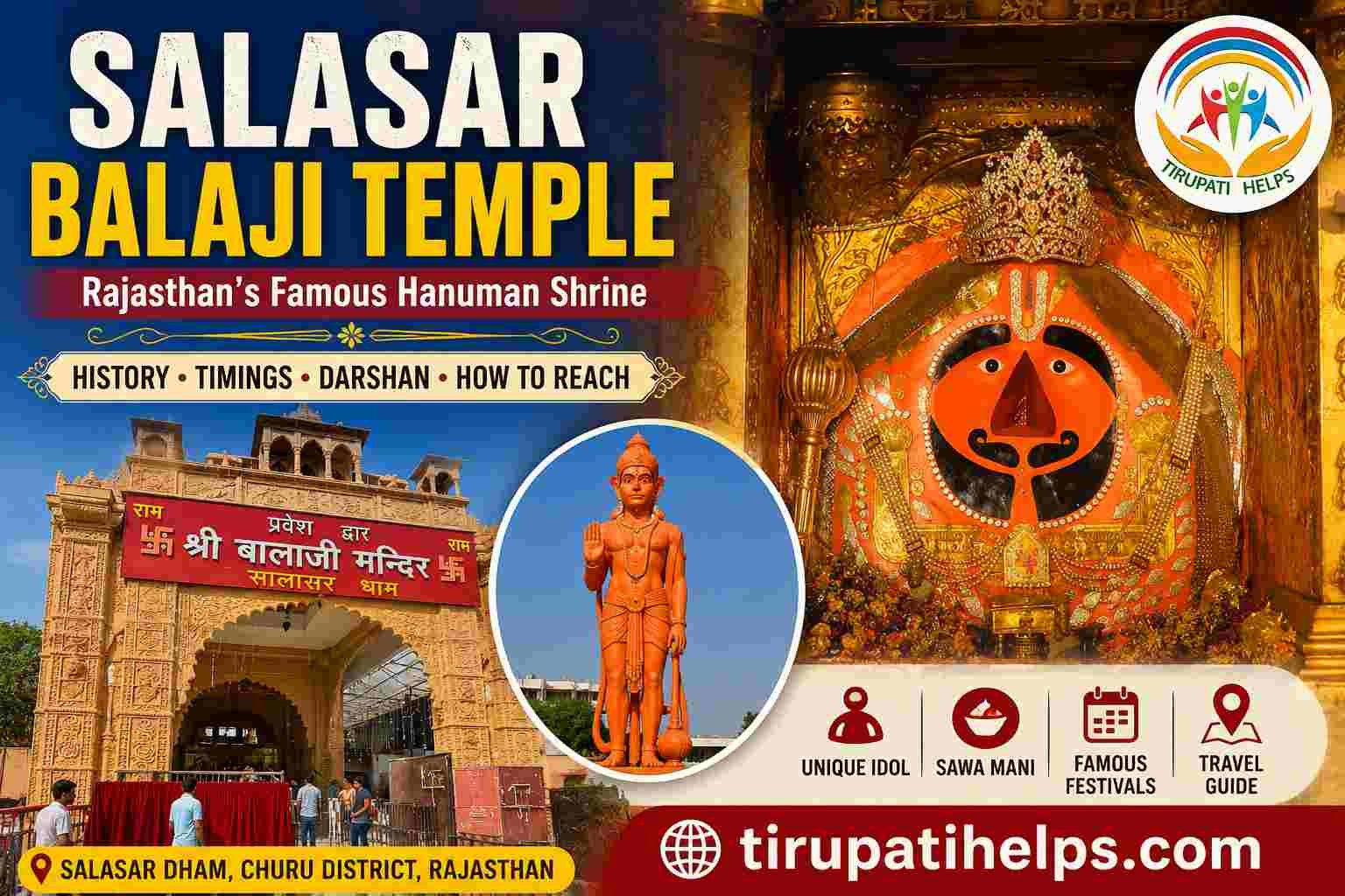 Salasar Balaji Temple: Complete Guide to History, Timings, Darshan, How to Reach & FAQs (2026)